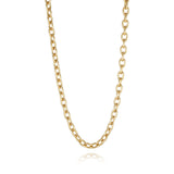Charm Bar Necklaces - 18”, 24” 28” Cable Link 18k Gold Plated