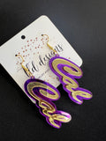 Cal acrylic earrings