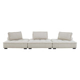 Saunter Tufted Fabric Fabric 3-Piece Sofa