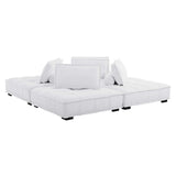 Saunter Tufted Fabric Fabric 4-Piece Sectional Sofa