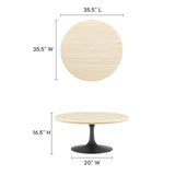 Lippa 36Ó Round Artificial Travertine  Coffee Table