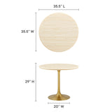 Lippa 36Ó Round Artificial Travertine  Dining Table