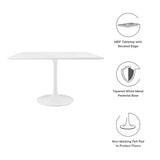 Lippa 48" Square Wood Top Dining Table