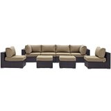 Convene 8 Piece Outdoor Patio Sectional Set