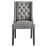 Baronet Button Tufted Fabric Dining Chair
