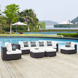 Convene 8 Piece Outdoor Patio Sectional Set