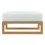 Upland Outdoor Patio Teak Ottoman