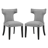Curve Dining Side Chair Fabric Set of 2