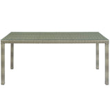 Conduit 70" Outdoor Patio Wicker Rattan Dining Table