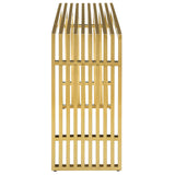 Gridiron Stainless Steel Console Table