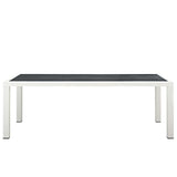 Stance 90.5" Outdoor Patio Aluminum Dining Table