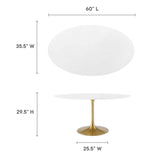Lippa 60" Oval Wood Dining Table