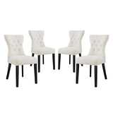 Silhouette Dining Side Chairs Upholstered Fabric Set of 4