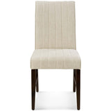 Motivate Channel Tufted Upholstered Fabric Dining Chair Set of 2