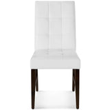 Promulgate Biscuit Tufted Upholstered Faux Leather Dining Side Chair Set of 2