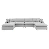 Commix Down Filled Overstuffed 6-Piece Sectional Sofa