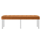 Loft Tufted Vegan Leather Bench