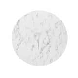 Lippa 36" Round Artificial Marble Dining Table