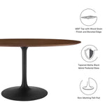 Lippa 60" Oval Walnut Wood Grain Dining Table