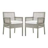 Aura Dining Armchair Outdoor Patio Wicker Rattan Set of 2