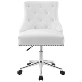 Regent Tufted Button Swivel Faux Leather Office Chair