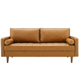 Valour Upholstered Faux Leather Sofa