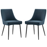 Viscount Upholstered Fabric Dining Chairs - Set of 2