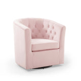 Prospect Tufted Performance Velvet Swivel Armchair