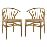 Flourish Spindle Wood Dining Side Chair Set of 2