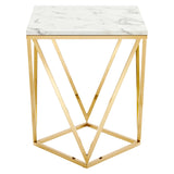 Vertex Gold Metal Stainless Steel End Table