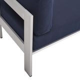 Shore Sunbrella� Fabric Aluminum Outdoor Patio Armless Chair
