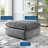 Commix Down Filled Overstuffed Performance Velvet Ottoman