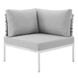 Harmony Sunbrella� Basket Weave Outdoor Patio Aluminum Corner Chair