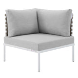 Harmony Sunbrella� Basket Weave Outdoor Patio Aluminum Corner Chair