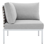 Harmony Sunbrella� Basket Weave Outdoor Patio Aluminum Corner Chair
