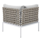 Harmony Sunbrella� Basket Weave Outdoor Patio Aluminum Corner Chair