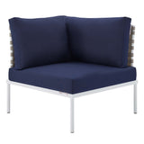 Harmony Sunbrella� Basket Weave Outdoor Patio Aluminum Corner Chair