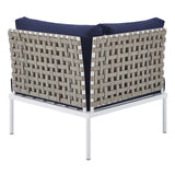 Harmony Sunbrella� Basket Weave Outdoor Patio Aluminum Corner Chair