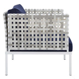 Harmony Sunbrella� Basket Weave Outdoor Patio Aluminum Armchair