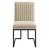 Indulge Channel Tufted Fabric Dining Chair