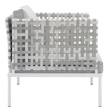 Harmony 3-Piece Sunbrella� Basket Weave Outdoor Patio Aluminum Seating Set