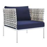 Harmony 3-Piece Sunbrella� Basket Weave Outdoor Patio Aluminum Seating Set