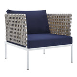 Harmony 3-Piece Sunbrella� Basket Weave Outdoor Patio Aluminum Seating Set