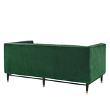 Devote Channel Tufted Performance Velvet Loveseat