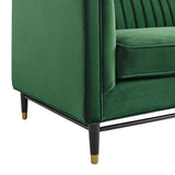Devote Channel Tufted Performance Velvet Loveseat