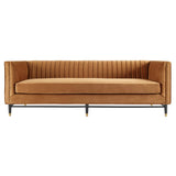 Devote Channel Tufted Performance Velvet Sofa