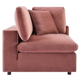 Commix Down Filled Overstuffed Performance Velvet 4-Seater Sofa