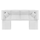 Commix Down Filled Overstuffed Performance Velvet 6-Piece Sectional Sofa
