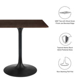 Lippa 28" Square Wood Grain Dining Table