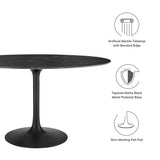 Lippa 54" Oval Artificial Marble Dining Table